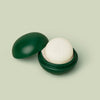 Mini Travel Case in Pine Green with a white mini Body Stone nestled inside.