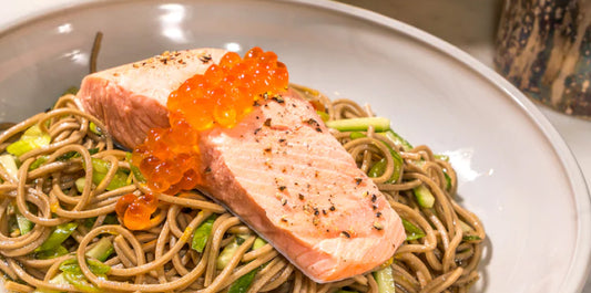 Soba, Salmon & Salmon Roe Salad