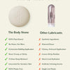 Comparison chart of The Sex Stone versus other lubricants on a light beige background