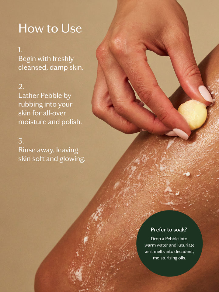 Palo Santo & Vetiver Pebble | Bath & Shower Oil