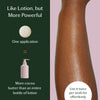 Glowing skin after using the Body Stone conveys that one application of a Body Stone contains more cocoa butter than an entire bottle of lotion