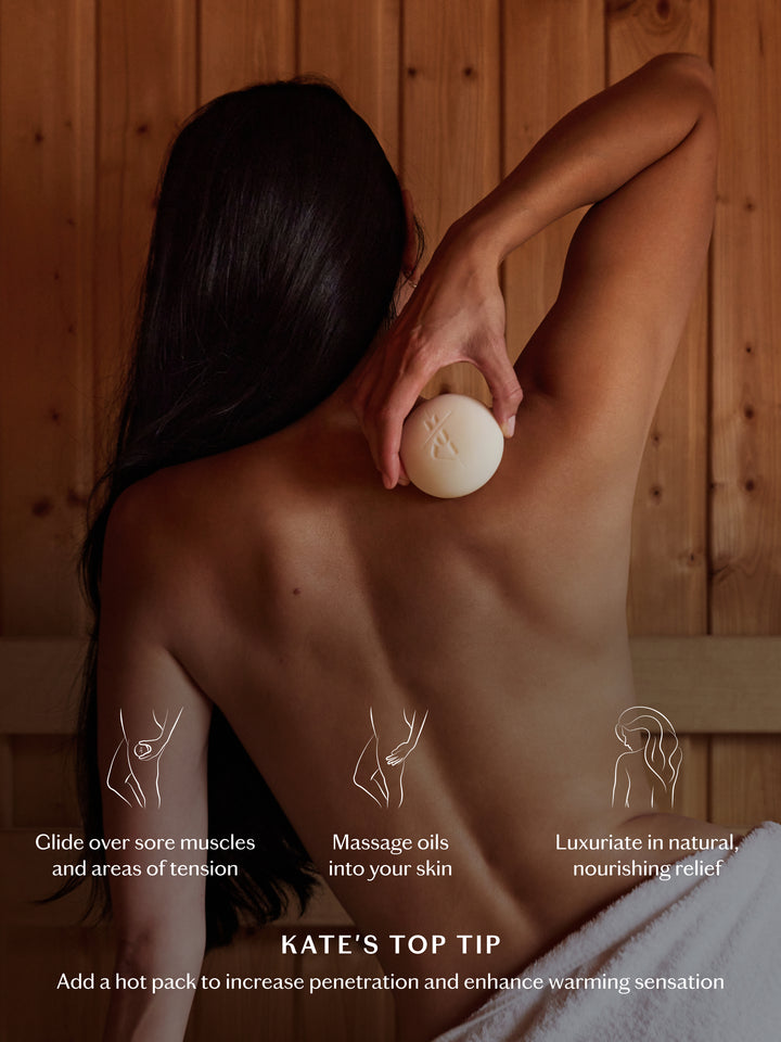 How to use the Recovery Stone. Glide over sore muscles, massage into skin, and luxuriate in natural, nourishing relief.
