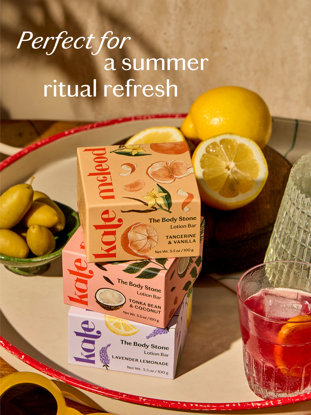 Lavender Lemonade Lotion Bar | Kate McLeod Summer Body Stone